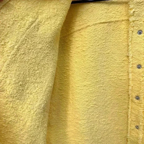 Zara Oversized Textured Knit  Jacket Shacket Yellow Women's Size XS - Picture 8 of 14